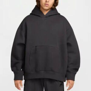 Nike Tech Fleece Oversized Hoodie Black Center Swoosh Gym Men’s Large HM9789-010